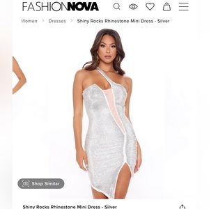 Size small. Fashion Nova. Rhinestone MIDI. Sold out on website.